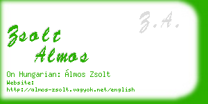 zsolt almos business card